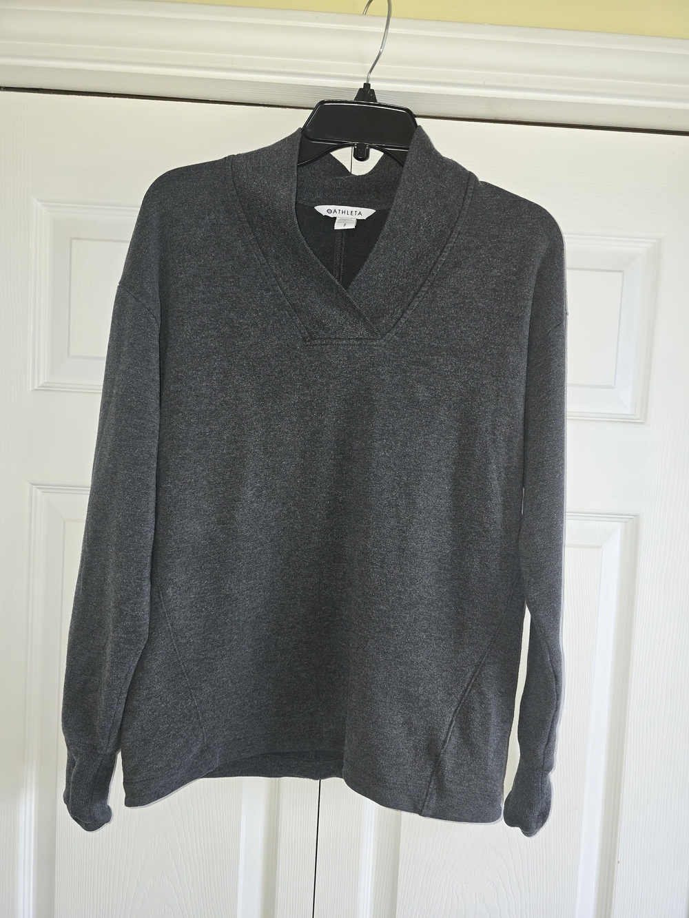 Athleta Charcoal Gray V-Neck Sweater